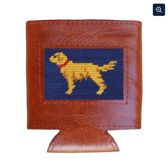 NWT Smathers & Branson Yellow Dog Can Cooler in Dark Navy - Picture 2 of 4